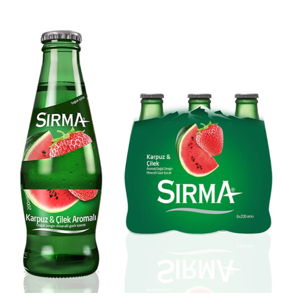 Sırma Maden Suyu Karpuz & Çilek 24 x 200 ml.