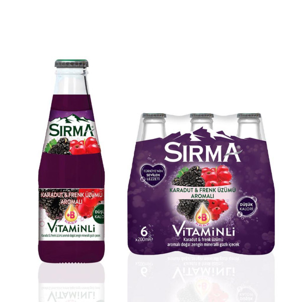 Sırma Maden Suyu Karadut 24 x 200 ml.
